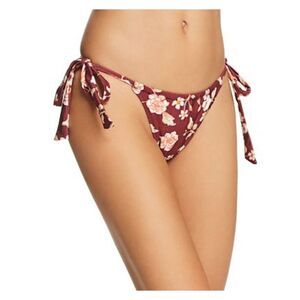 MINKPINK Women's Multi Color Floral Tie Sides Swimwear Bottom M